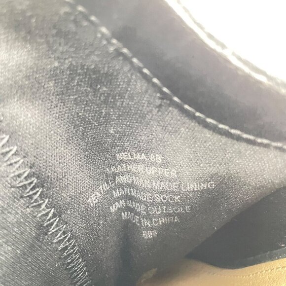 Steve Madden Nelma Black Open Toe Leather Stacked Heel Ankle Booties Womens 8B - Picture 7 of 7